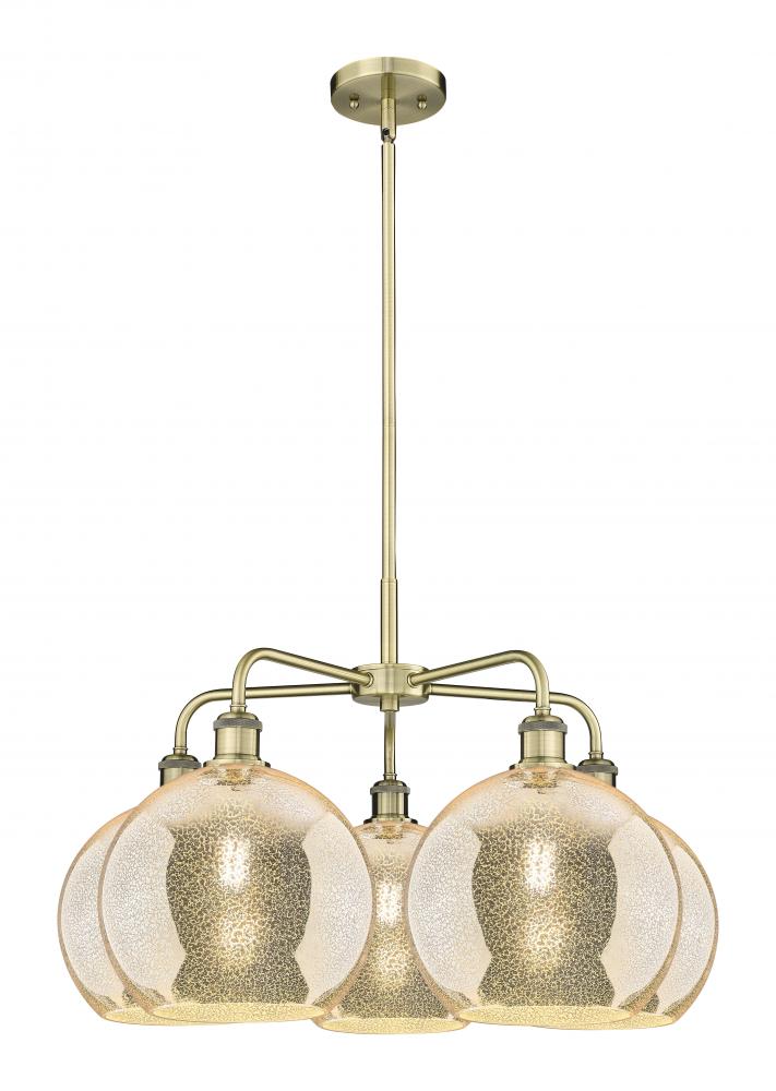 Athens - 5 Light - 28 inch - Antique Brass - Chandelier