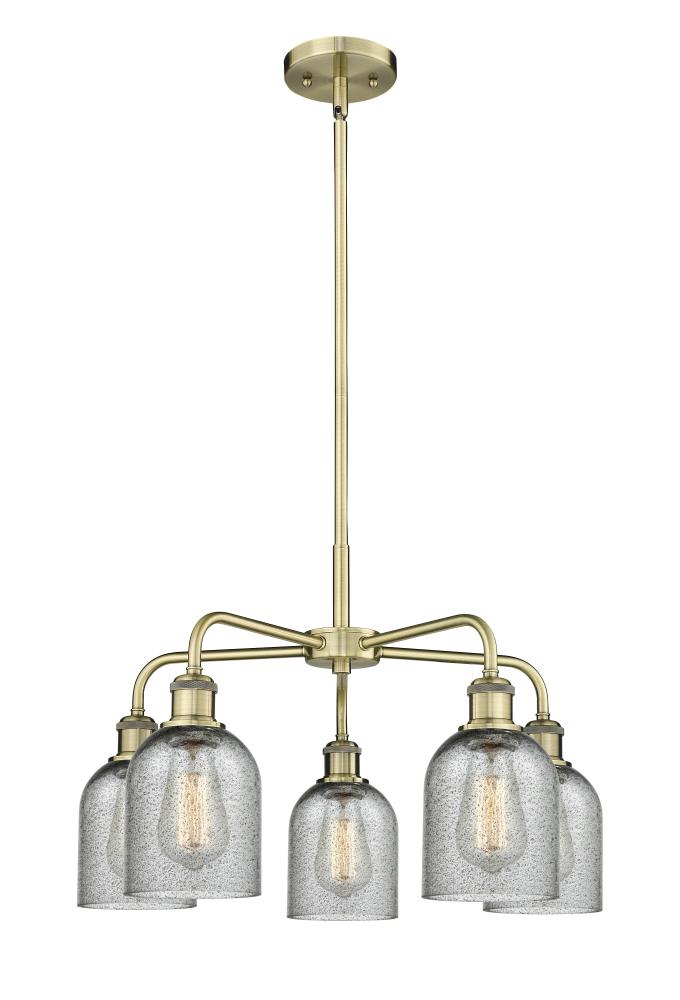 Caledonia - 5 Light - 23 inch - Antique Brass - Chandelier