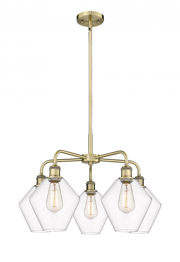 Cindyrella - 5 Light - 26 inch - Antique Brass - Chandelier