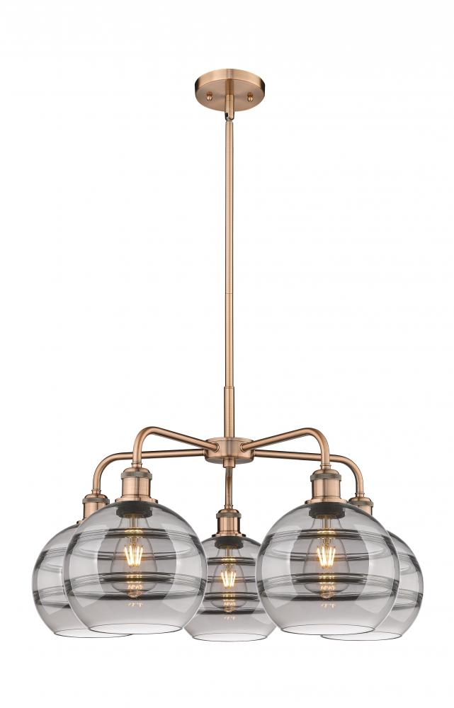 Rochester - 5 Light - 26 inch - Antique Copper - Chandelier