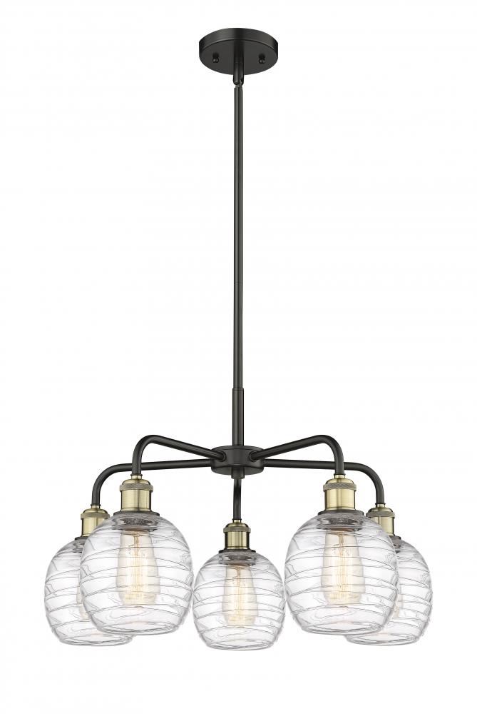 Belfast - 5 Light - 24 inch - Black Antique Brass - Chandelier