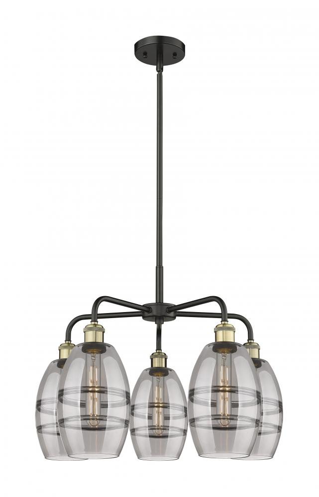 Vaz - 5 Light - 24 inch - Black Antique Brass - Chandelier