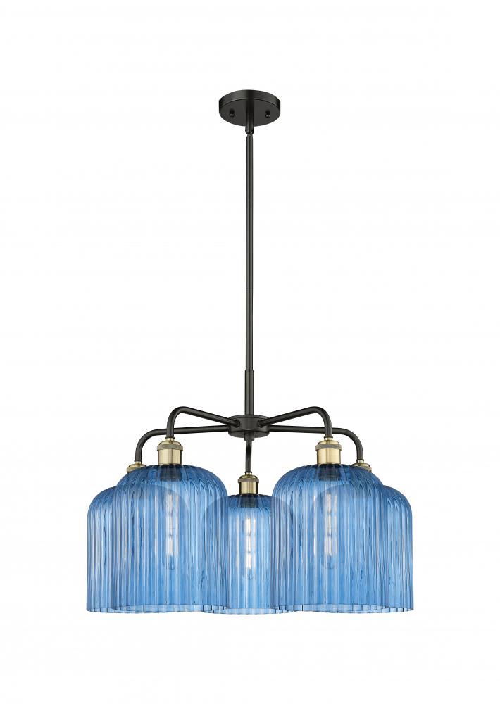 Bridal Veil - 5 Light - 23 inch - Black Antique Brass - Chandelier