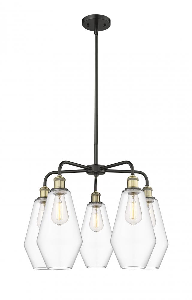 Cindyrella - 5 Light - 25 inch - Black Antique Brass - Chandelier