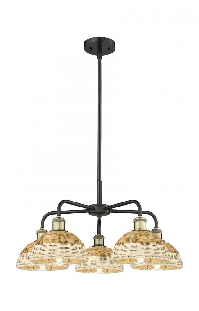 Bristol Natural II - 5 Light - 26 inch - Black Antique Brass - Stem hung - Chandelier