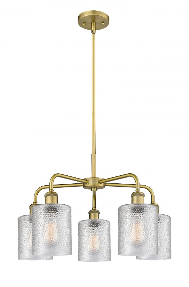 Cobbleskill - 5 Light - 23 inch - Brushed Brass - Chandelier