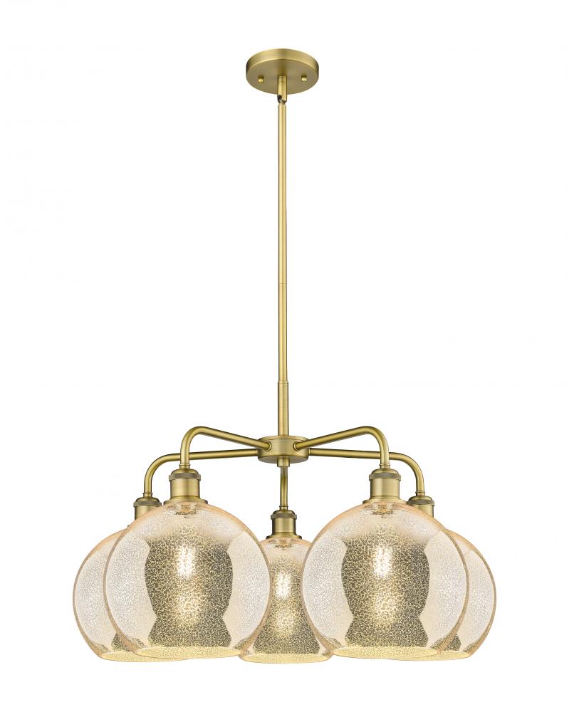 Athens - 5 Light - 28 inch - Brushed Brass - Chandelier