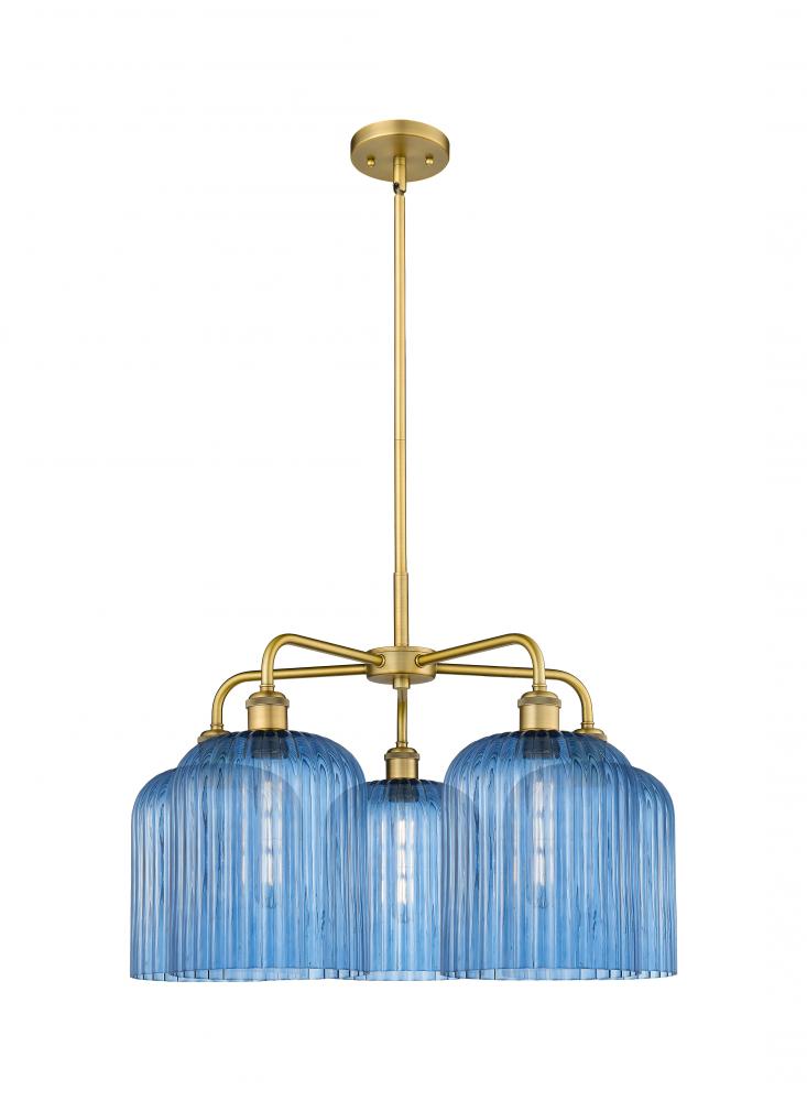 Bridal Veil - 5 Light - 23 inch - Brushed Brass - Chandelier