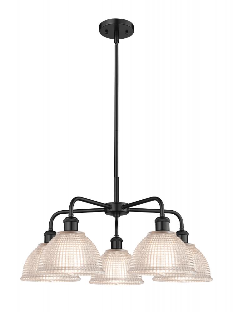Arietta - 5 Light - 26 inch - Matte Black - Chandelier