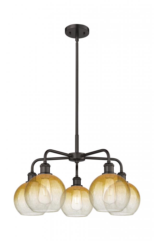 Brookhaven Globe - 5 Light - 26 inch - Oil Rubbed Bronze - Stem hung - Chandelier