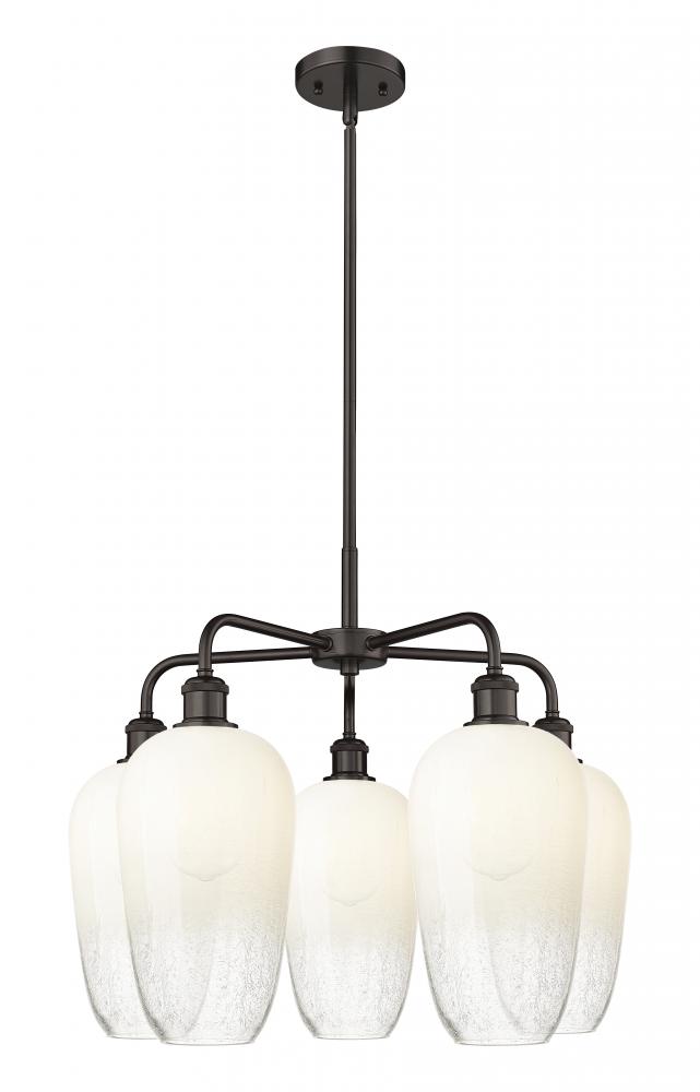 Brookhaven Flute - 5 Light - 26 inch - Oil Rubbed Bronze - Stem hung - Chandelier