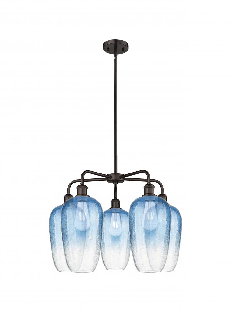 Brookhaven Flute - 5 Light - 26 inch - Oil Rubbed Bronze - Stem hung - Chandelier