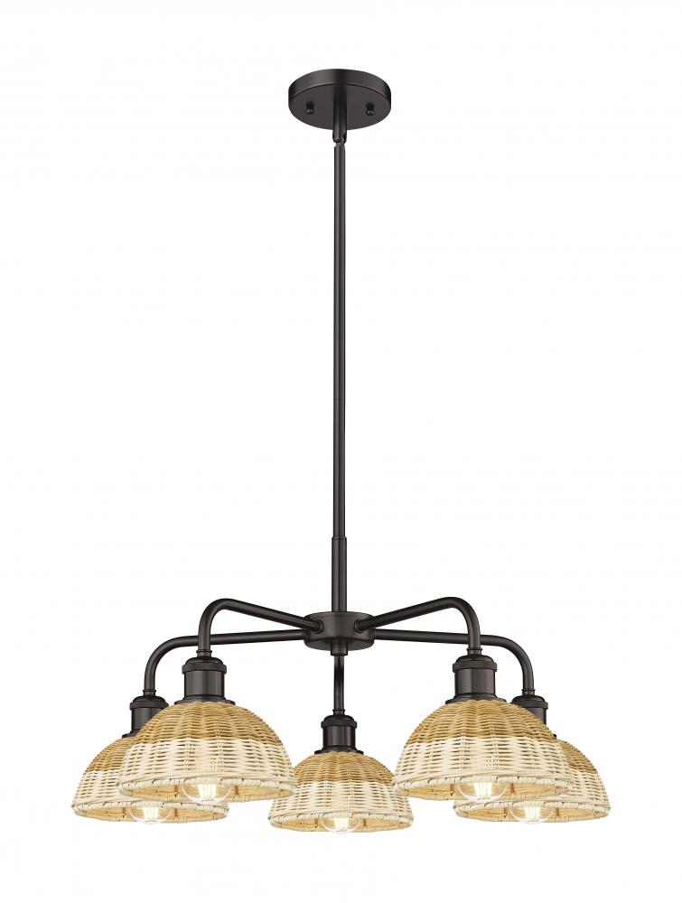 Bristol Natural II - 5 Light - 26 inch - Oil Rubbed Bronze - Stem hung - Chandelier