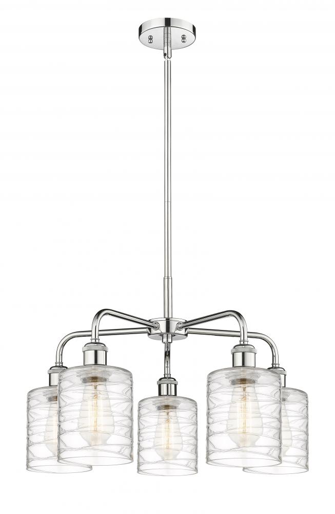 Cobbleskill - 5 Light - 23 inch - Polished Chrome - Chandelier