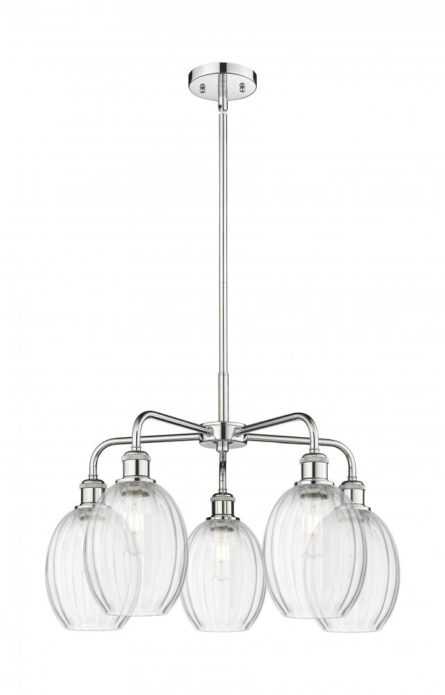 Preston Bulb - 5 Light - 25 inch - Polished Chrome - Stem hung - Chandelier