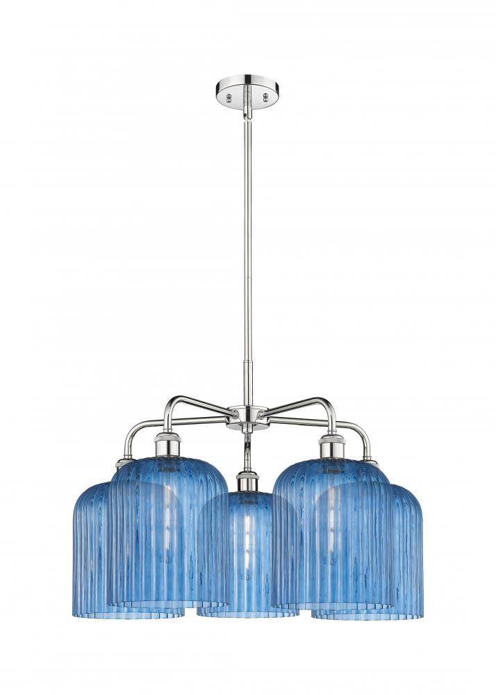 Bridal Veil - 5 Light - 23 inch - Polished Chrome - Chandelier