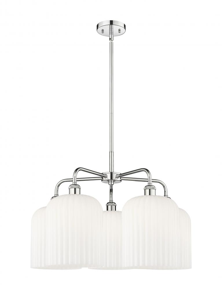 Bridal Veil - 5 Light - 23 inch - Polished Chrome - Chandelier