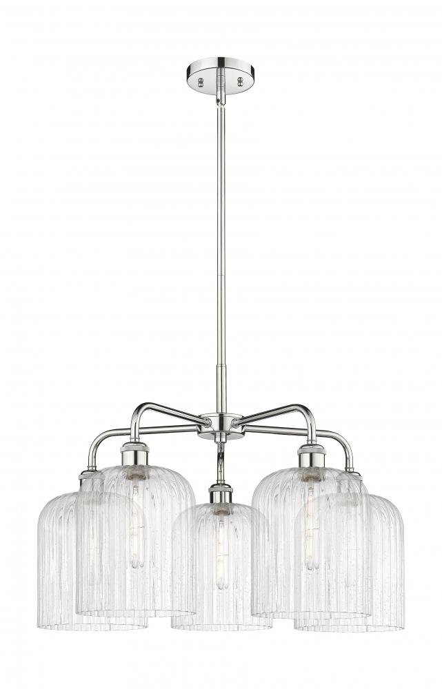 Bridal Veil - 5 Light - 23 inch - Polished Chrome - Chandelier