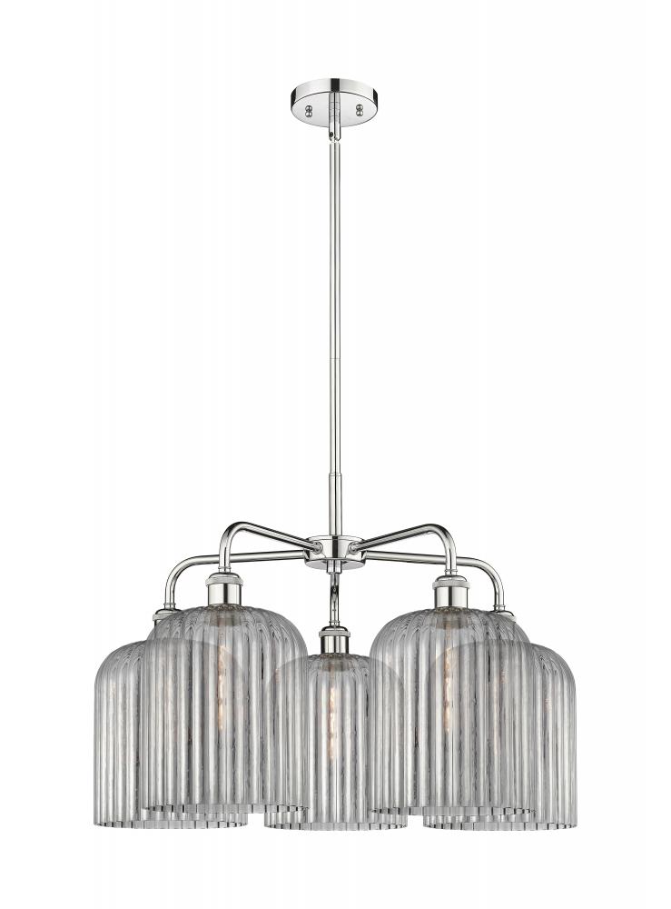 Bridal Veil - 5 Light - 23 inch - Polished Chrome - Chandelier