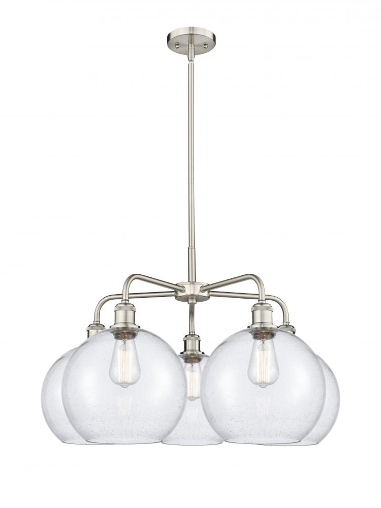 Athens - 5 Light - 28 inch - Satin Nickel - Chandelier