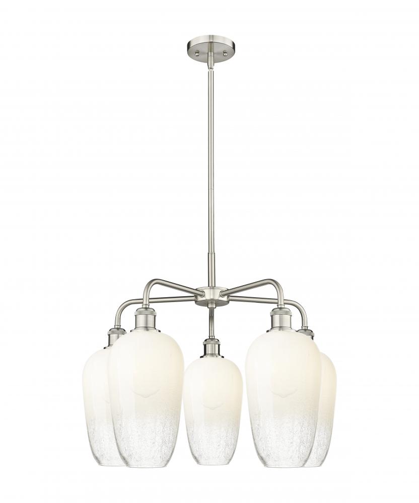 Brookhaven Flute - 5 Light - 26 inch - Satin Nickel - Stem hung - Chandelier