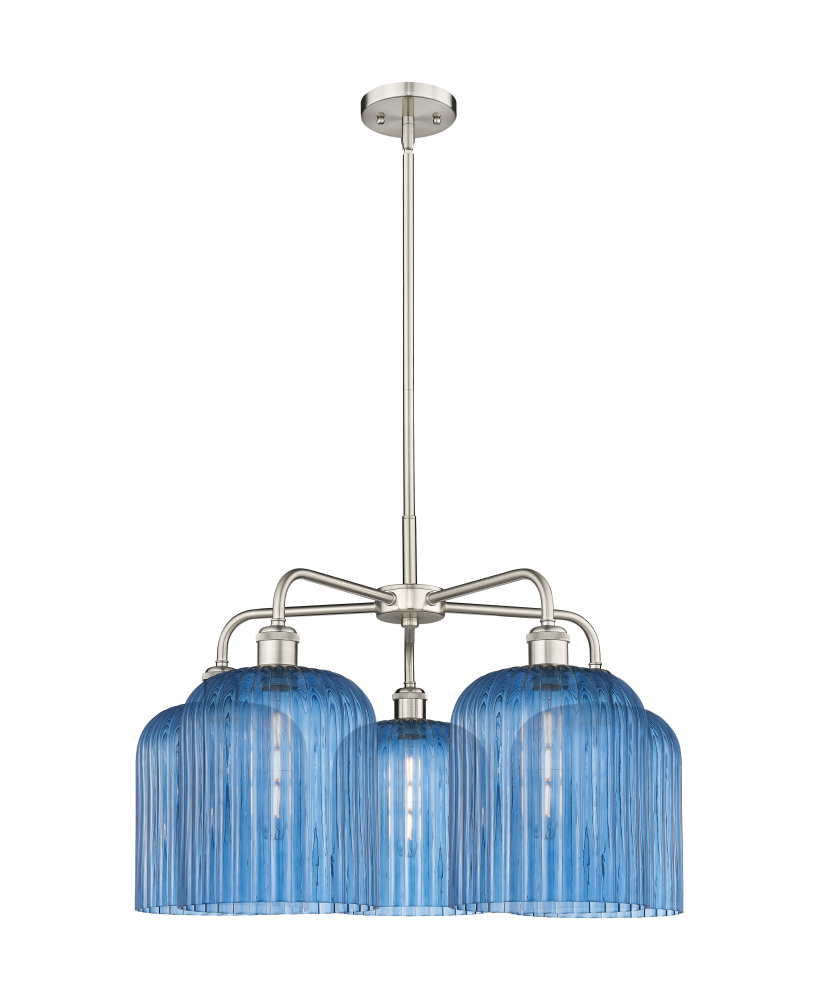 Bridal Veil - 5 Light - 23 inch - Satin Nickel - Chandelier