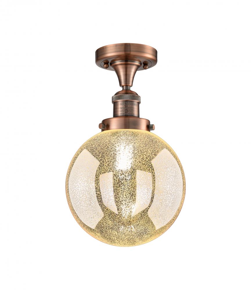 Beacon - 1 Light - 8 inch - Antique Copper - Semi-Flush Mount