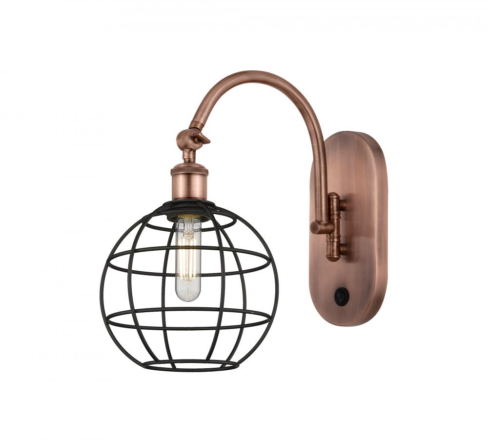 Lake Placid - 1 Light - 8 inch - Antique Copper - Adjustable Swing Arm