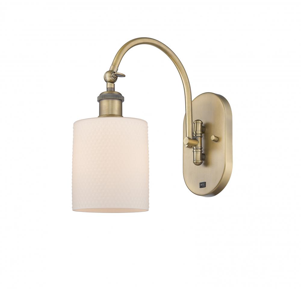 Cobbleskill - 1 Light - 5 inch - Brushed Brass - Adjustable Swing Arm