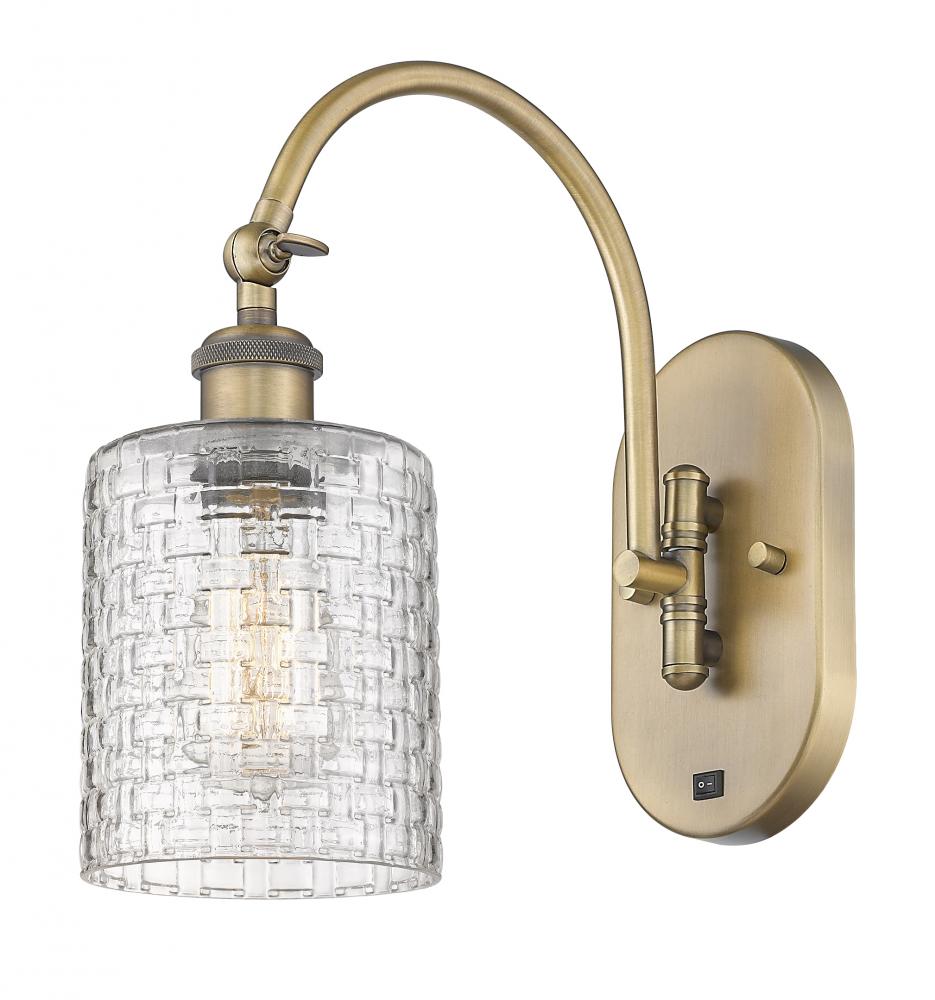 Cobbleskill - 1 Light - 5 inch - Brushed Brass - Adjustable Swing Arm