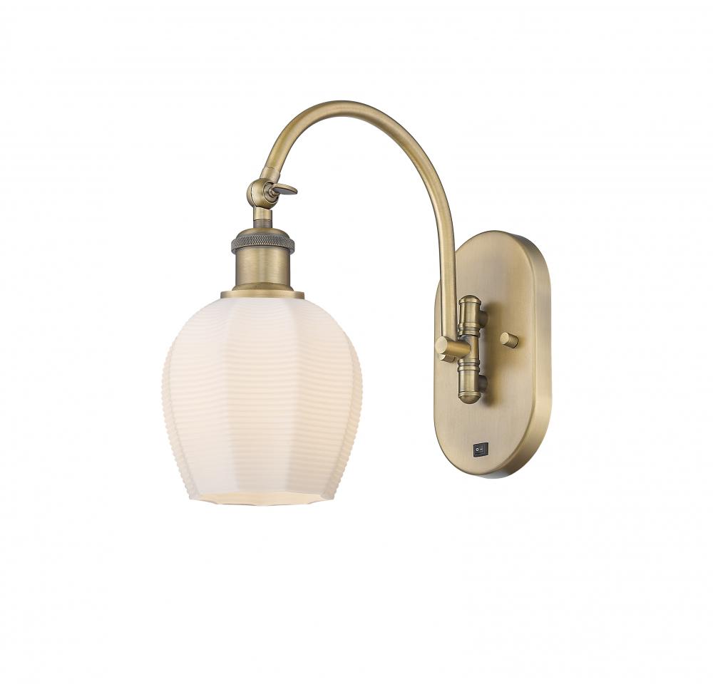 Norfolk - 1 Light - 6 inch - Brushed Brass - Adjustable Swing Arm