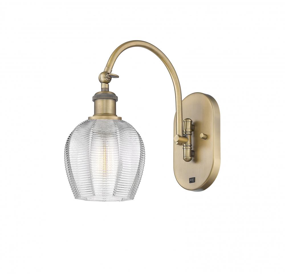 Norfolk - 1 Light - 6 inch - Brushed Brass - Adjustable Swing Arm