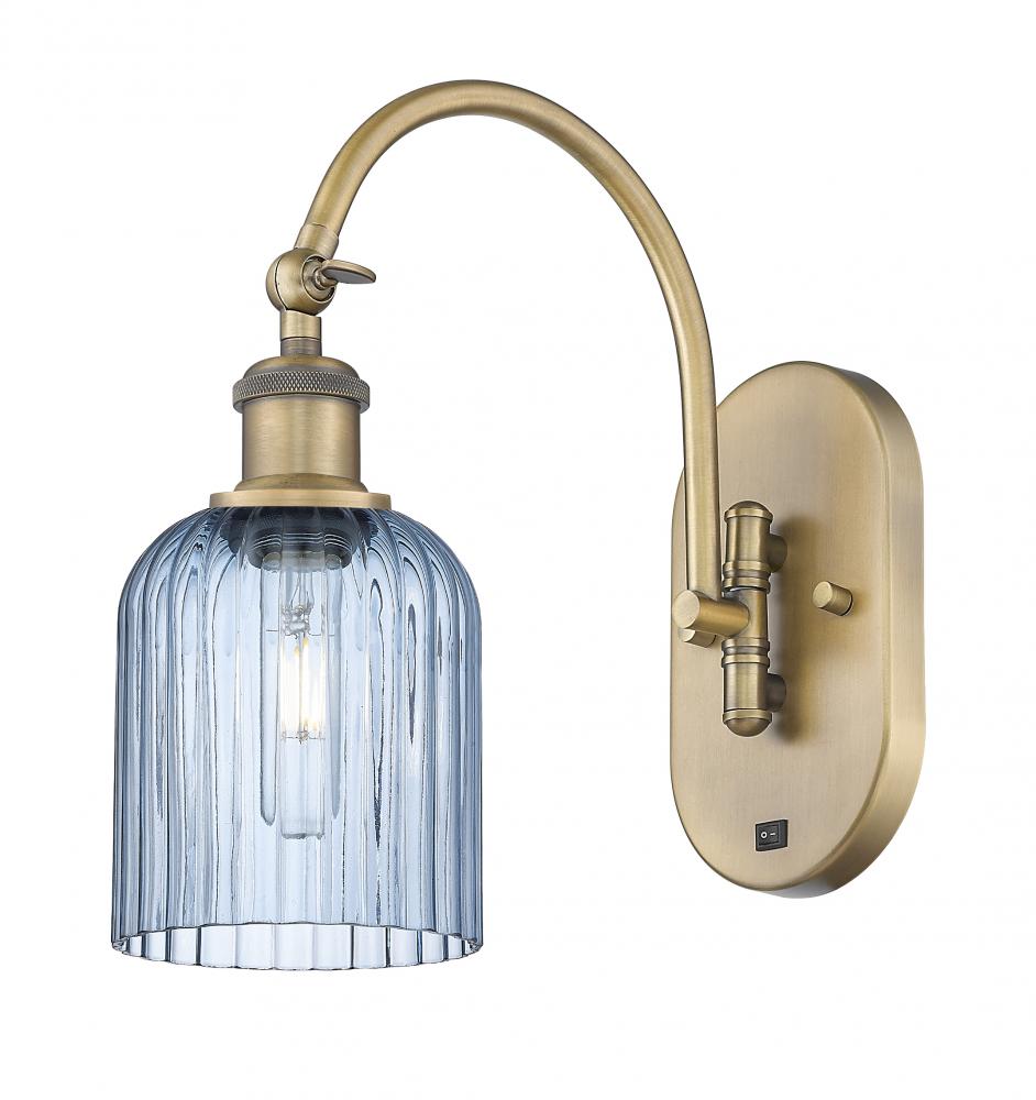 Bridal Veil - 1 Light - 5 inch - Brushed Brass - Adjustable Swing Arm