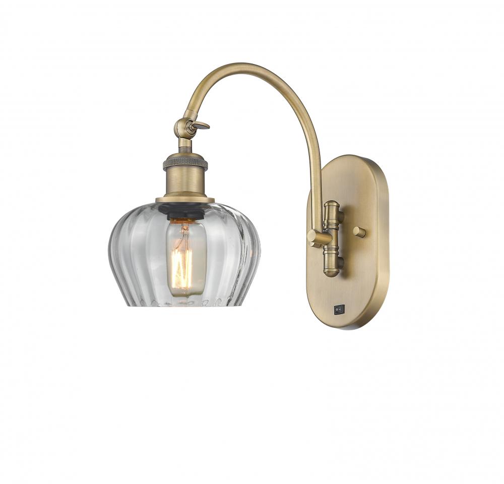 Fenton - 1 Light - 7 inch - Brushed Brass - Adjustable Swing Arm
