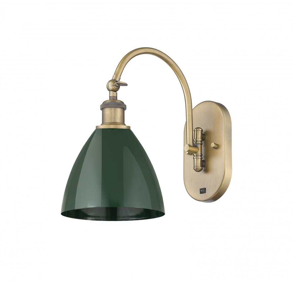 Plymouth - 1 Light - 8 inch - Brushed Brass - Adjustable Swing Arm