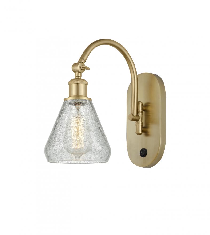 Conesus - 1 Light - 6 inch - Satin Gold - Adjustable Swing Arm