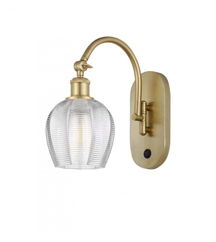 Norfolk - 1 Light - 6 inch - Satin Gold - Adjustable Swing Arm