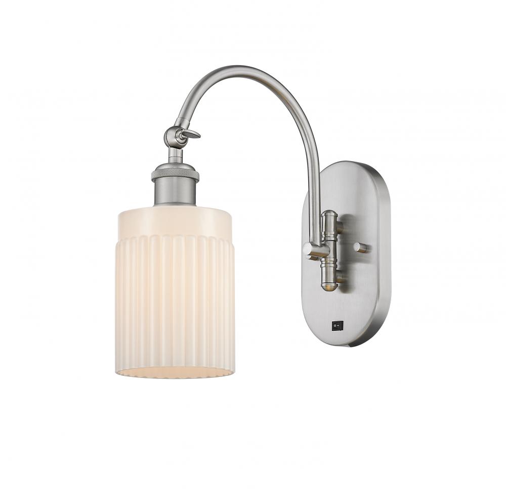 Hadley - 1 Light - 5 inch - Brushed Satin Nickel - Adjustable Swing Arm