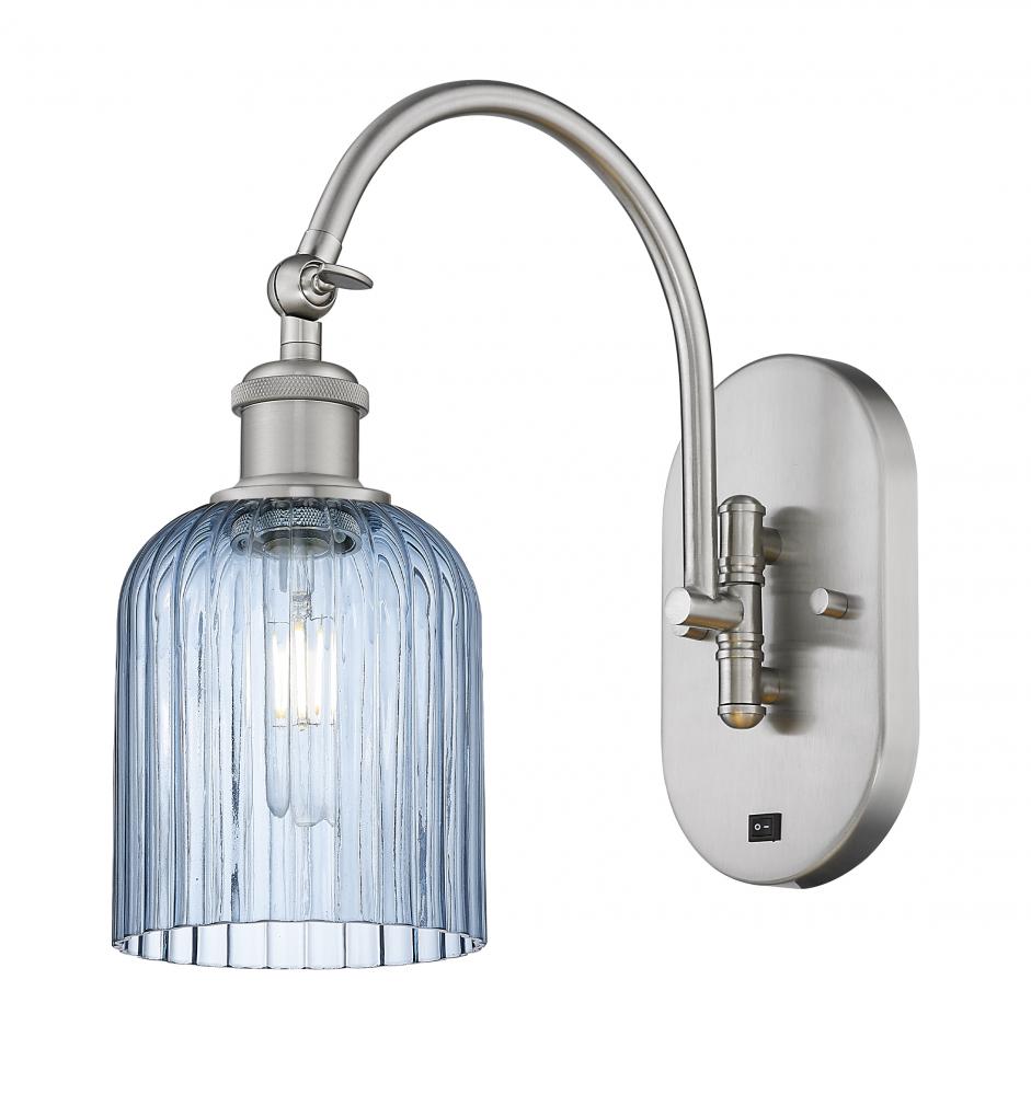 Bridal Veil - 1 Light - 5 inch - Brushed Satin Nickel - Adjustable Swing Arm