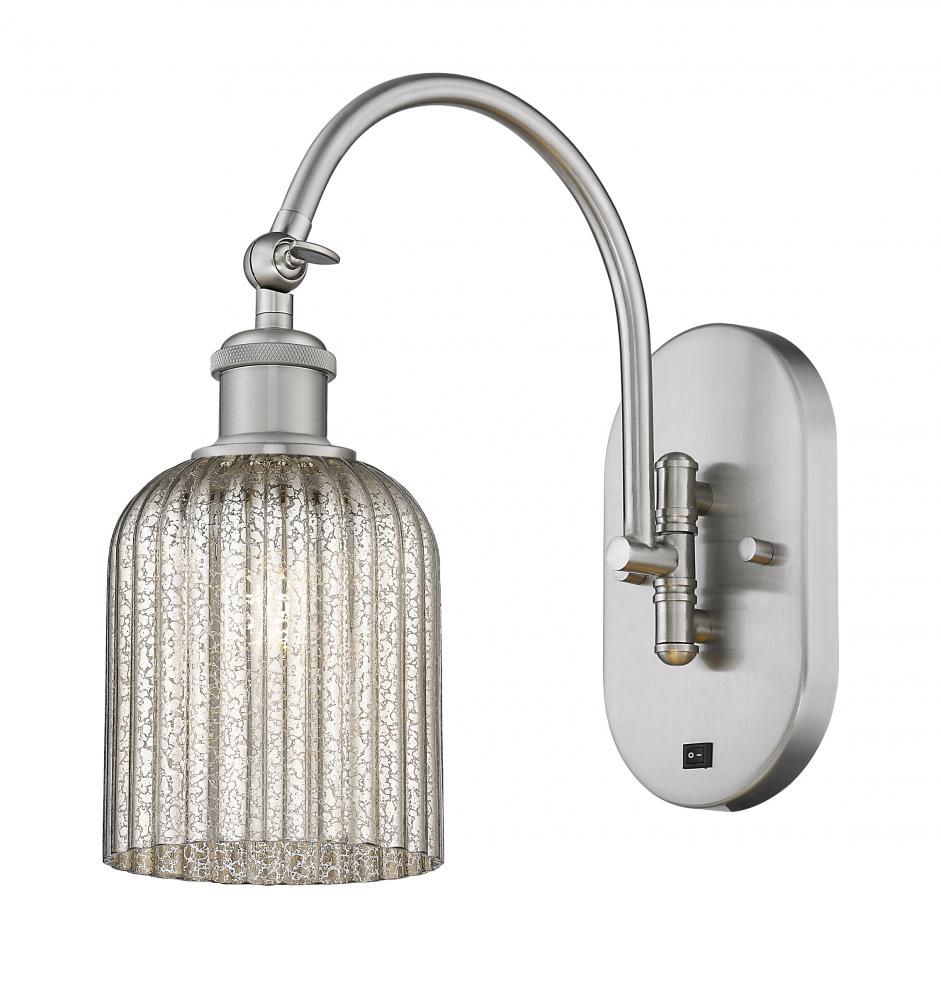 Bridal Veil - 1 Light - 5 inch - Brushed Satin Nickel - Adjustable Swing Arm