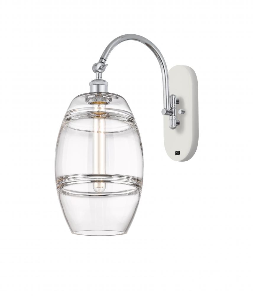 Vaz - 1 Light - 8 inch - White Polished Chrome - Adjustable Swing Arm