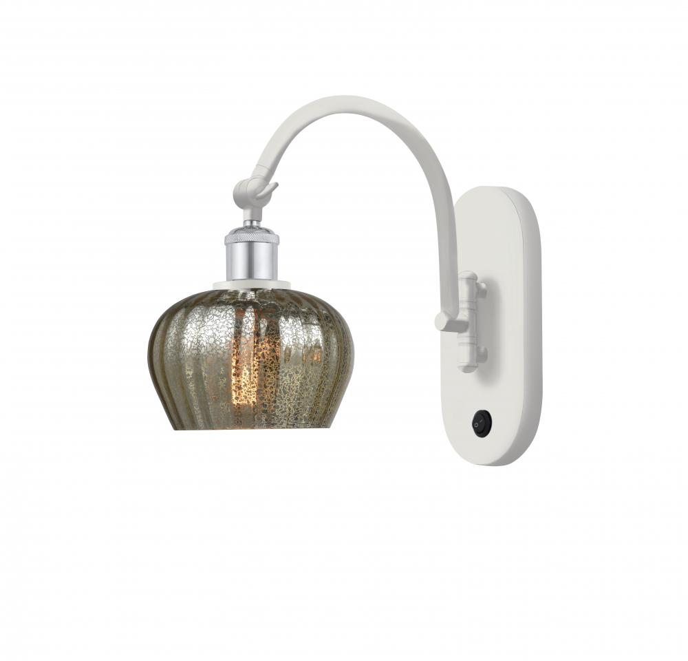 Fenton - 1 Light - 7 inch - White Polished Chrome - Adjustable Swing Arm