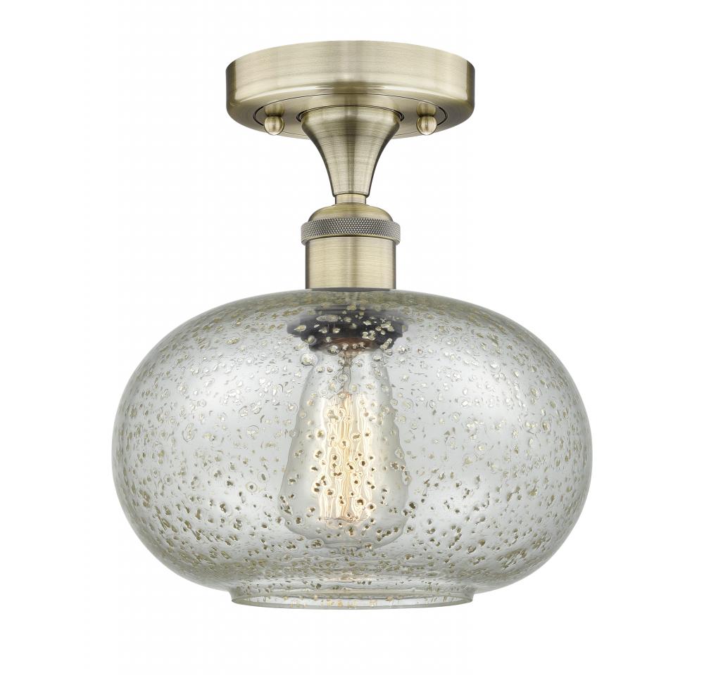 Gorham - 1 Light - 10 inch - Antique Brass - Semi-Flush Mount