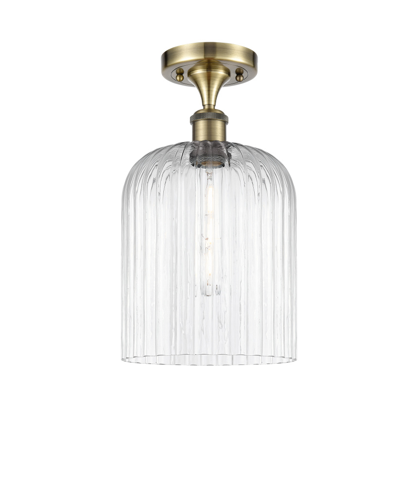 Bridal Veil - 1 Light - 5 inch - Antique Brass - Semi-Flush Mount