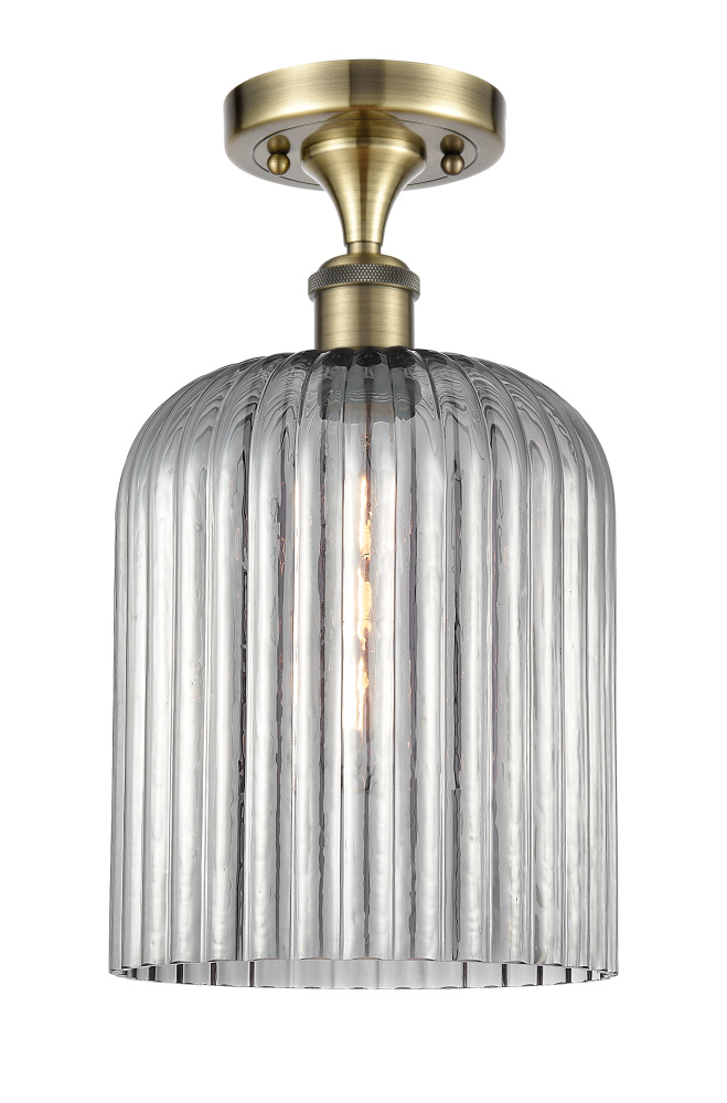 Bridal Veil - 1 Light - 5 inch - Antique Brass - Semi-Flush Mount