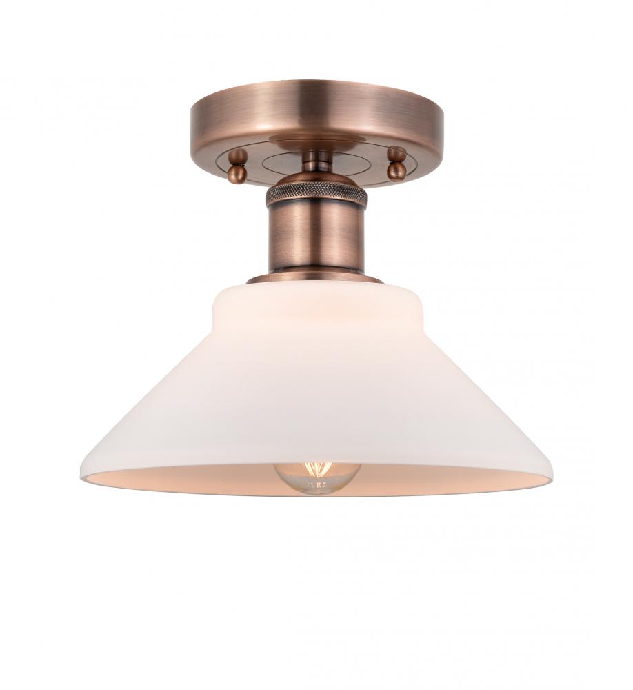 Orwell - 1 Light - 8 inch - Antique Copper - Semi-Flush Mount