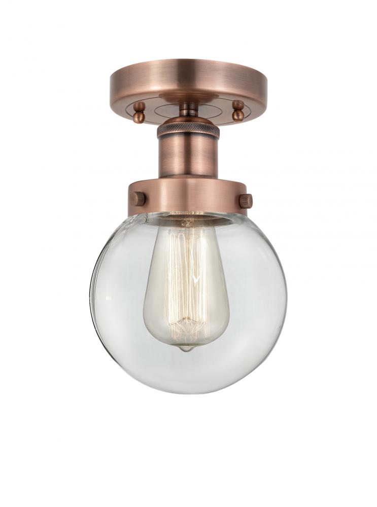 Beacon - 1 Light - 6 inch - Antique Copper - Semi-Flush Mount