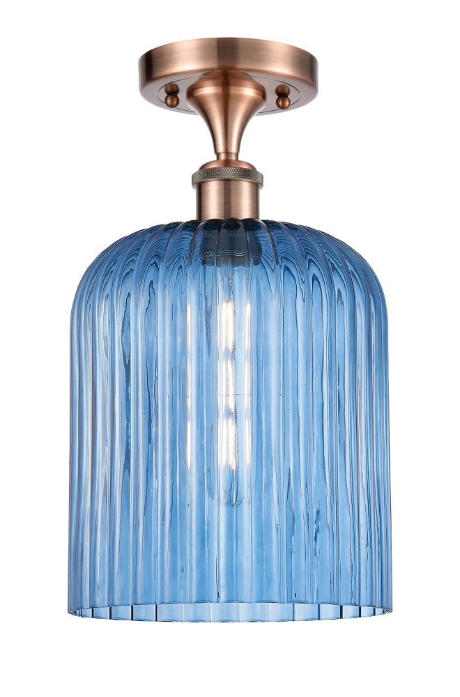 Bridal Veil - 1 Light - 5 inch - Antique Copper - Semi-Flush Mount