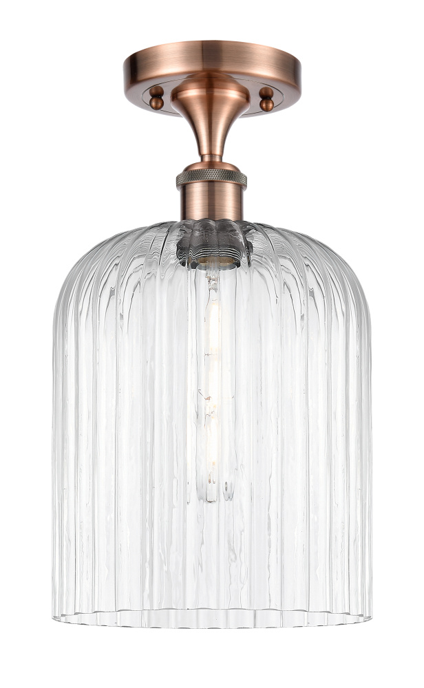 Bridal Veil - 1 Light - 5 inch - Antique Copper - Semi-Flush Mount