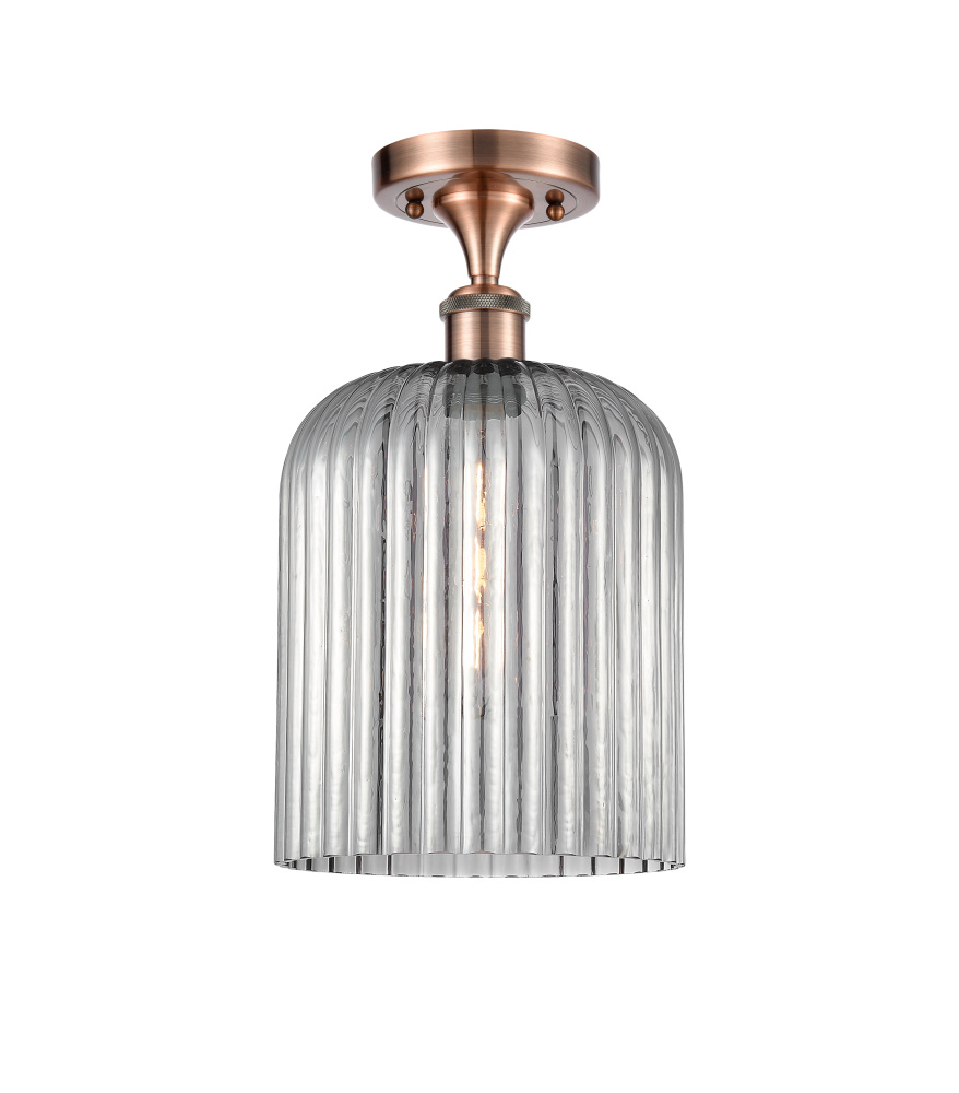 Bridal Veil - 1 Light - 5 inch - Antique Copper - Semi-Flush Mount